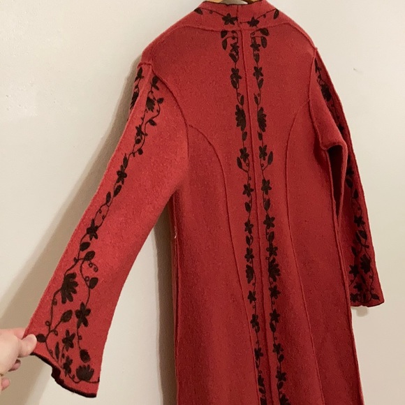 Anthropologie Jackets & Blazers - All Natural Wool Fiber Hand Embroidered Jacket M